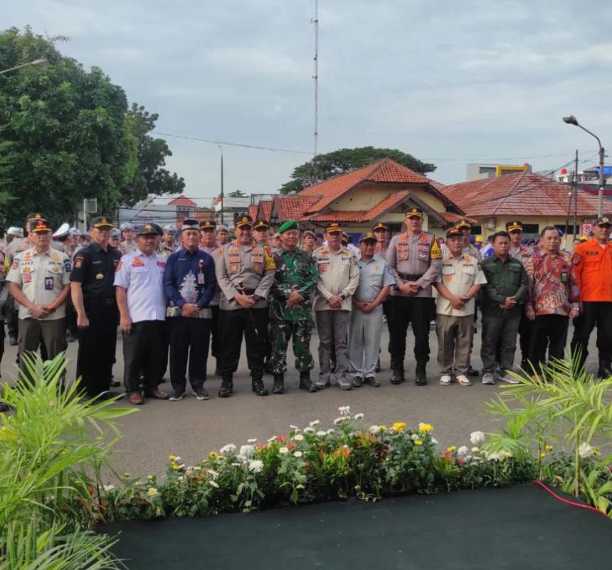 Apel Gelar Pasukan Operasi Ketupat yang dilakukan oleh Polresta Serang