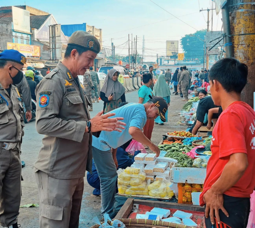 Penertiban Pasar Serpong Satpol PP Kota Tangsel