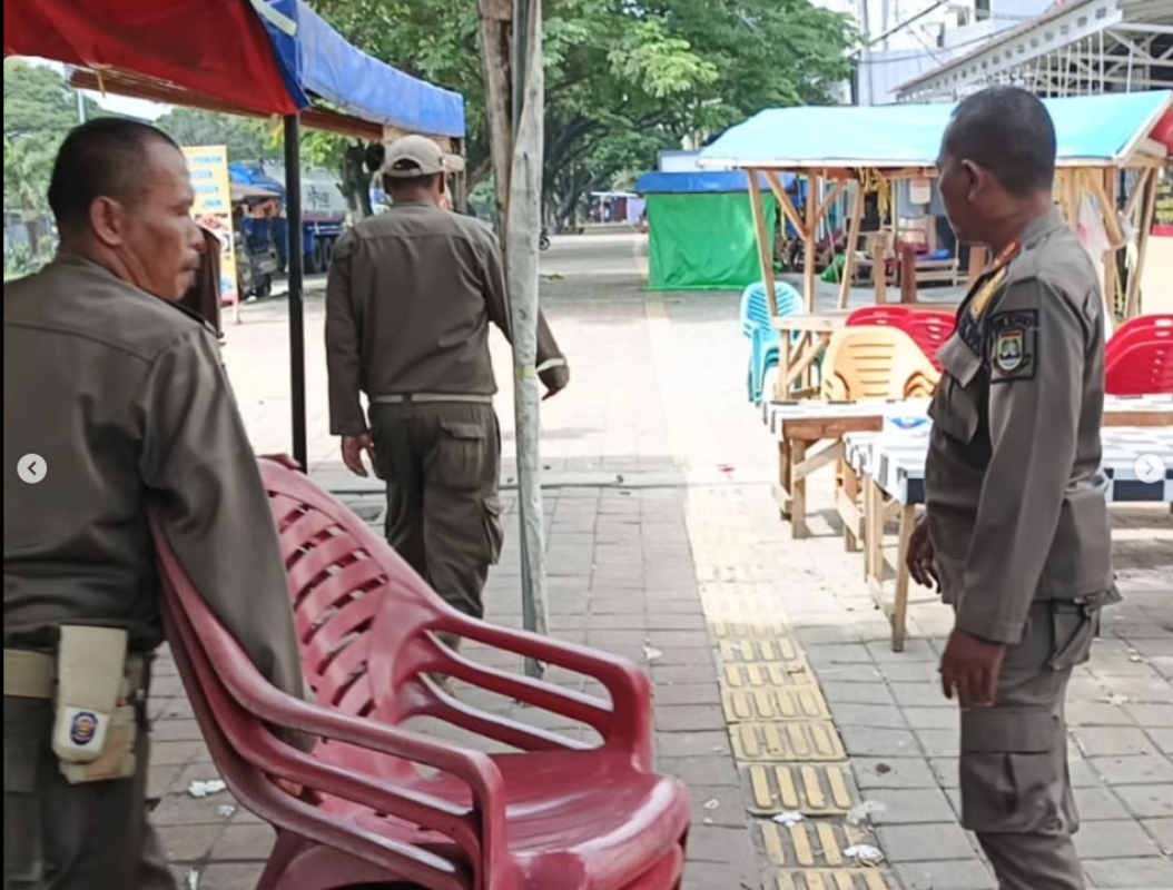 Penertiban PKL Satuan Polisi Pamong Praja Kota Cilegon