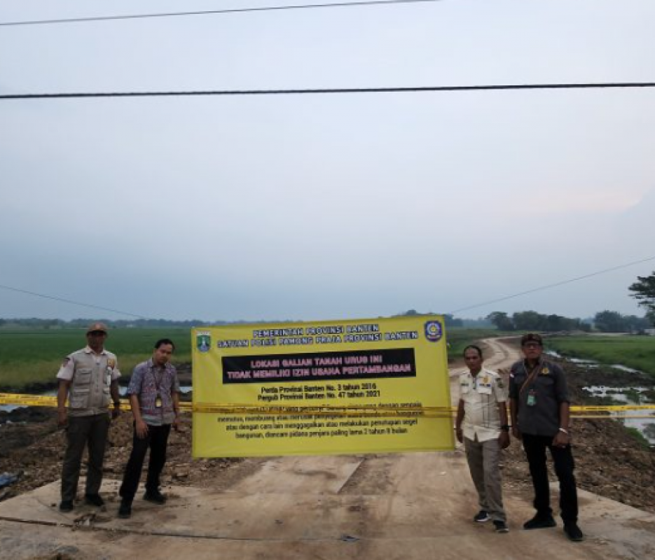 Galian Tanah Di Kronjo Kabupaten Tangerang Ditutup Satpol PP Provinsi Banten