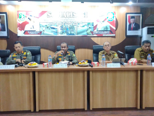 Rapat pembahasan Sosialisasi dan Implementasi Peraturan Daerah Retribusi Nomor 1 Tahun 2018 Tentang Retribusi Daerah (Persil / Bahu Jalan Provinsi)