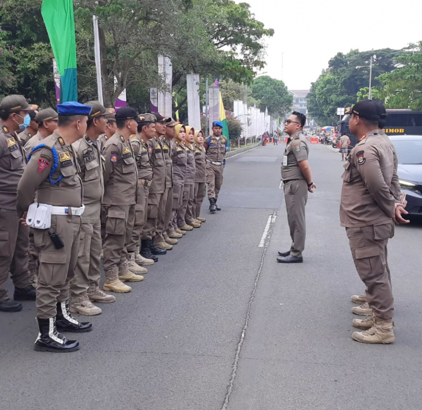 Satpol PP Kabupaten Tangerang Mengerahkan Ratusan Personel Dalam Rangka Malam Puncak Peringatan Hari Jadi ke-392 Kabupaten Tangerang