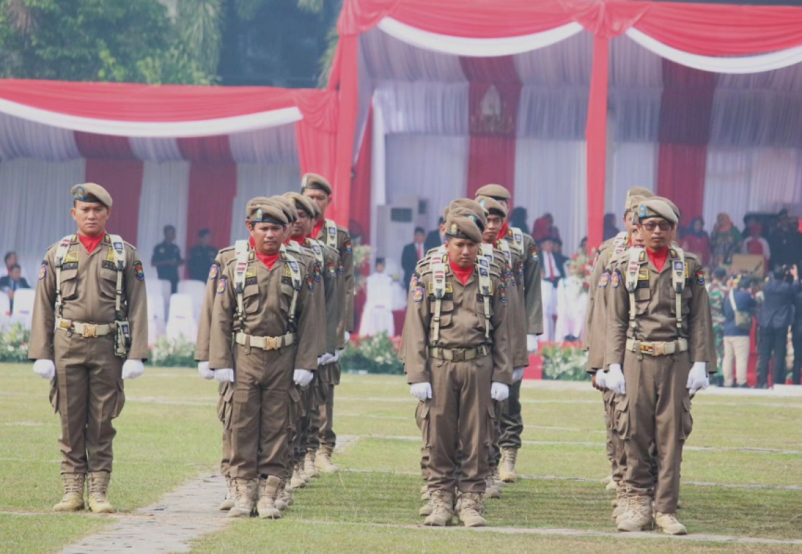 Upacara Kenaikan Bendera Satpol PP Kabupaten Tangerang HUT RI Ke-79
