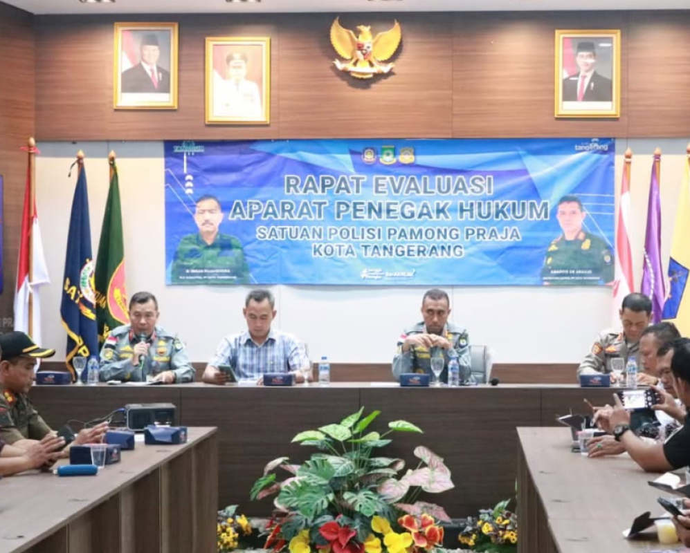 Rapat Evaluasi Aparat Penegak Hukum Satpol PP Kota Tangerang