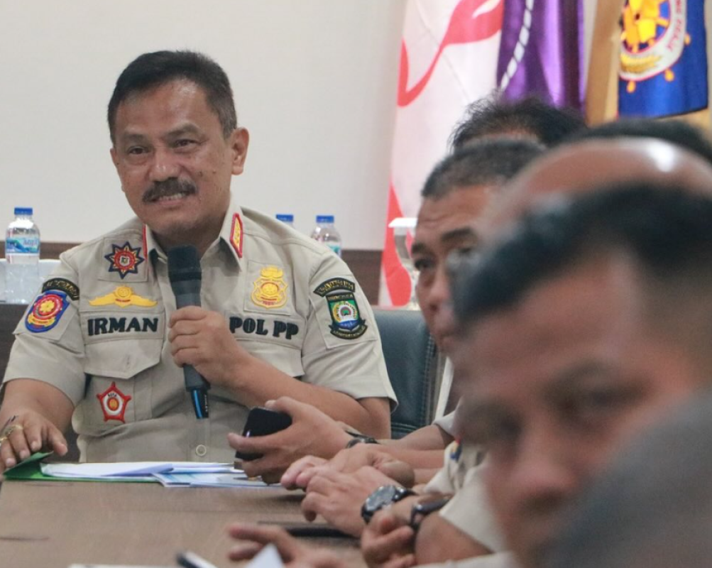 Satpol PP Kota Tangerang Menggelar Rapat Koordinasi Rencana Penertiban Pedagang Kaki Lima di sekitaran Pasar sipon