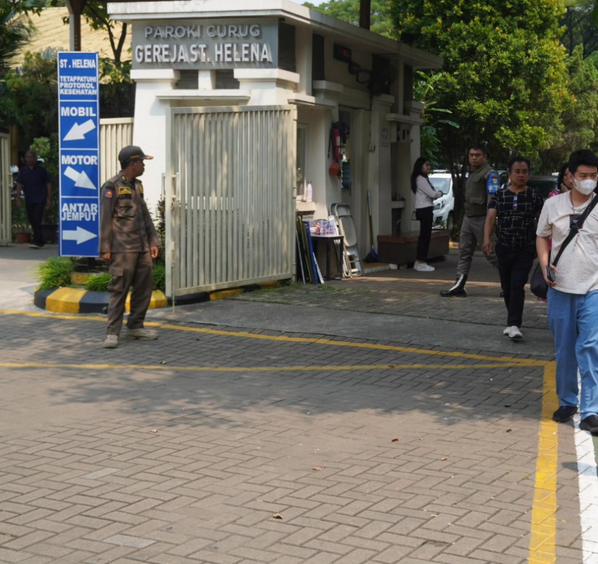 Pengamanan Kenaikan Isa Almasih Satpol PP Kabupaten Tangerang