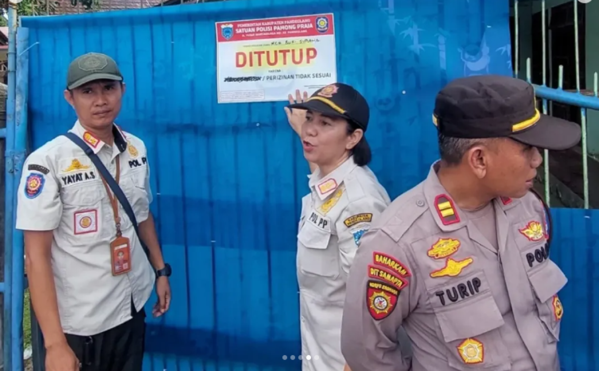 Satpol PP Kabupaten Pandeglang Menutup Tempat Hiburan Malam (THM)