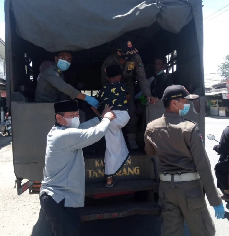 Menjelang Ramadhan Satpol PP Kabupaten Tangerang Menggelar Razia PMKS