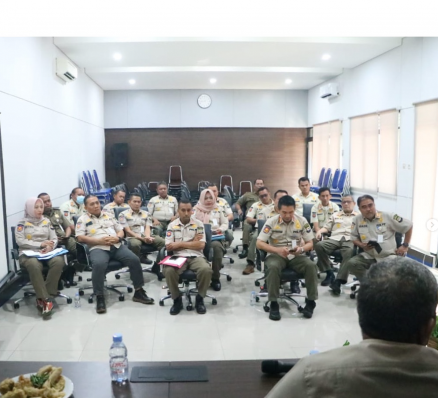 Rapat Evaluasi Pejabat Struktural Satpol PP Kota Tangerang