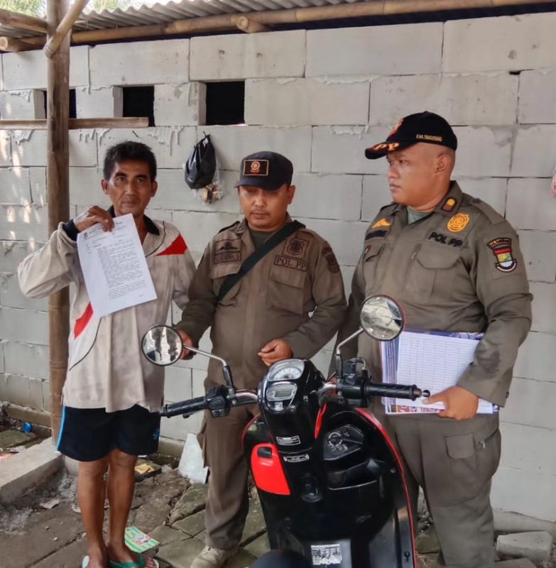 Peringatan Kepada Pemilik Bangli Oleh Satpol Kabupaten Tangerang