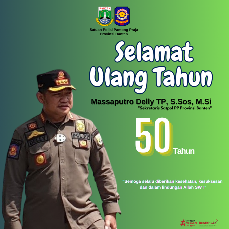 Selamat Ulang Tahun Sekretaris Satpol PP Provinsi Banten