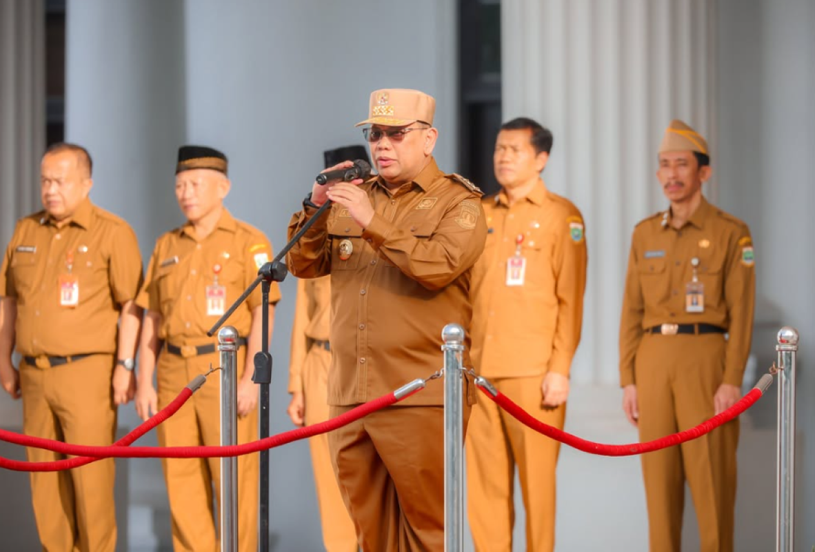 Sambutan Pj Gubernur Banten Dalam Apel Seluruh Aparatur Lingkup Provinsi Banten