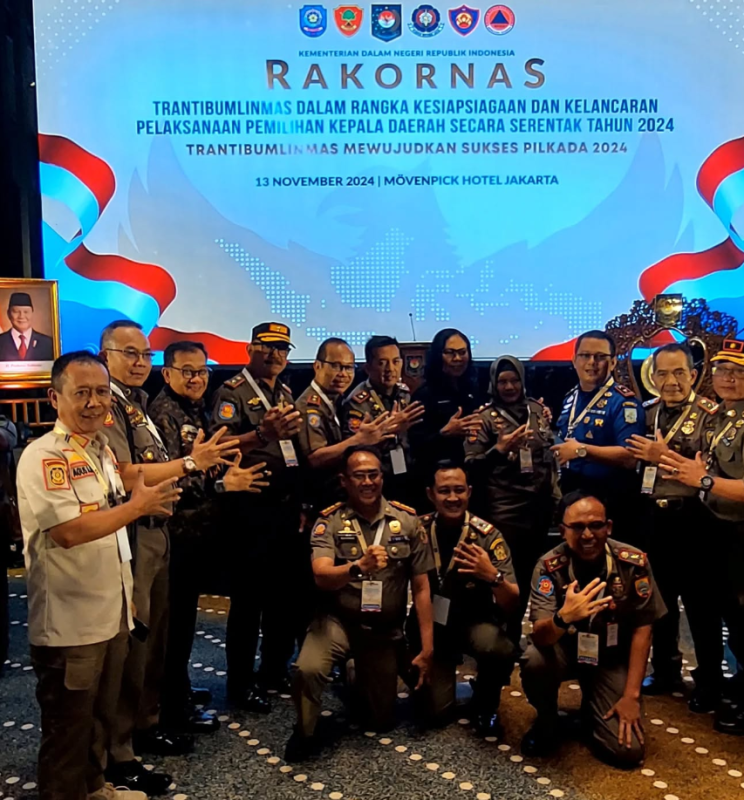 Kasatpol PP Kabupaten Pandeglang Mengikuti Rakornas Kesiapsiagaan Pemilukada 2024