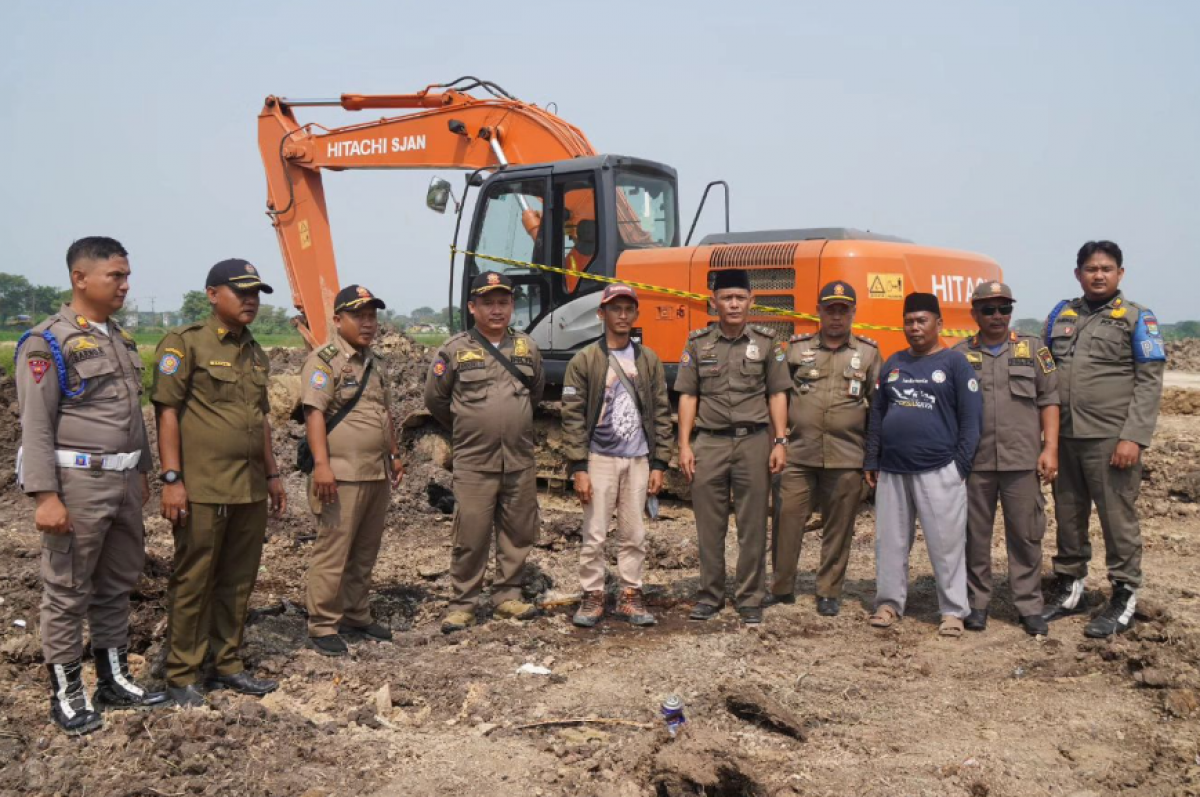 Satpol PP Kabupaten Tangerang Menutup Galian Tanah Di Tiga Kecamatan