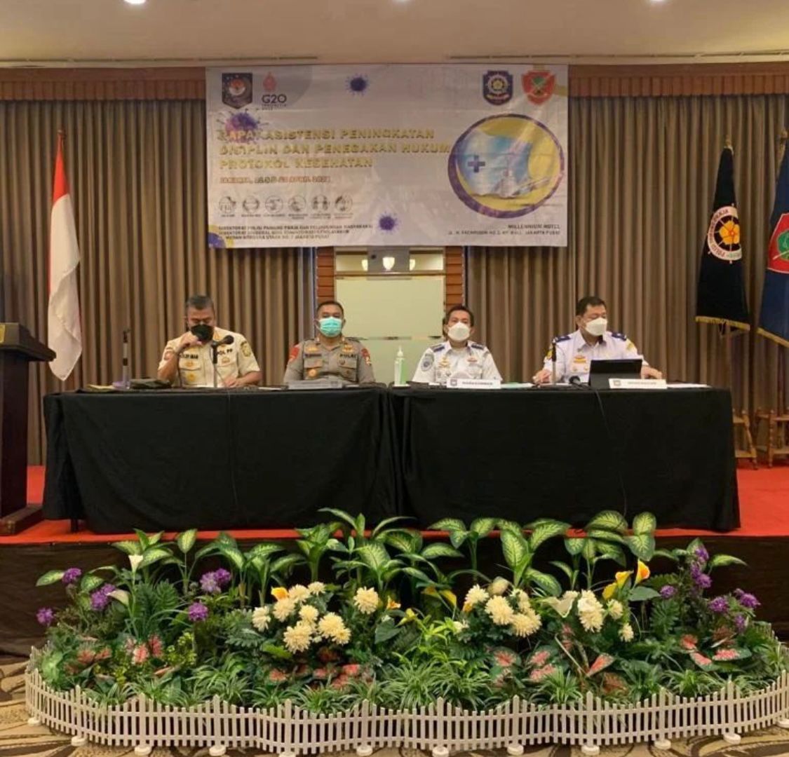 Rapat Asistensi Peningkatan DIsiplin Dan Penegakan Hukum Protokol Kesehatan yang dilaksanakan.