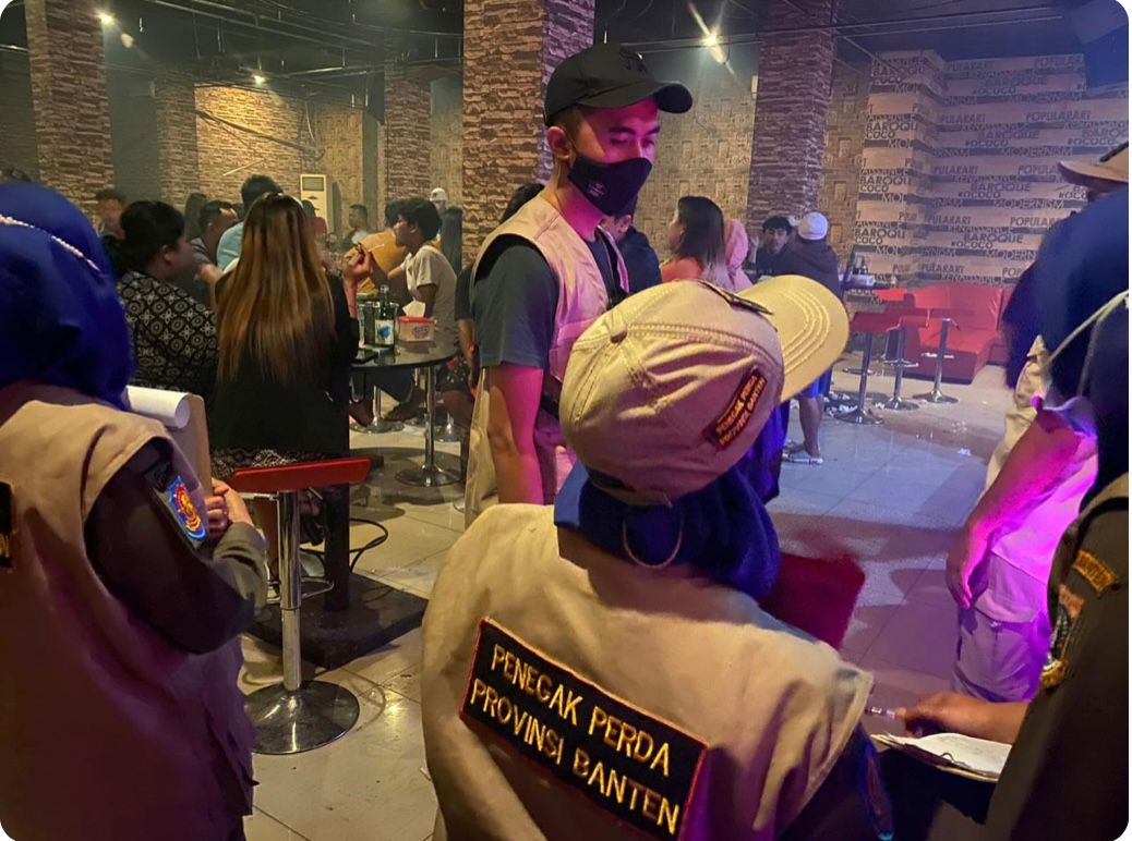 Satpol PP Provinsi Banten Gelar Razia Gabungan di Tempat Hiburan Malam