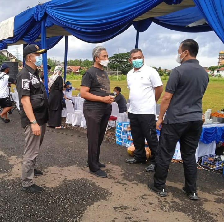 Pengamanan kegiatan Gubenur Banten saat bertanding bola
