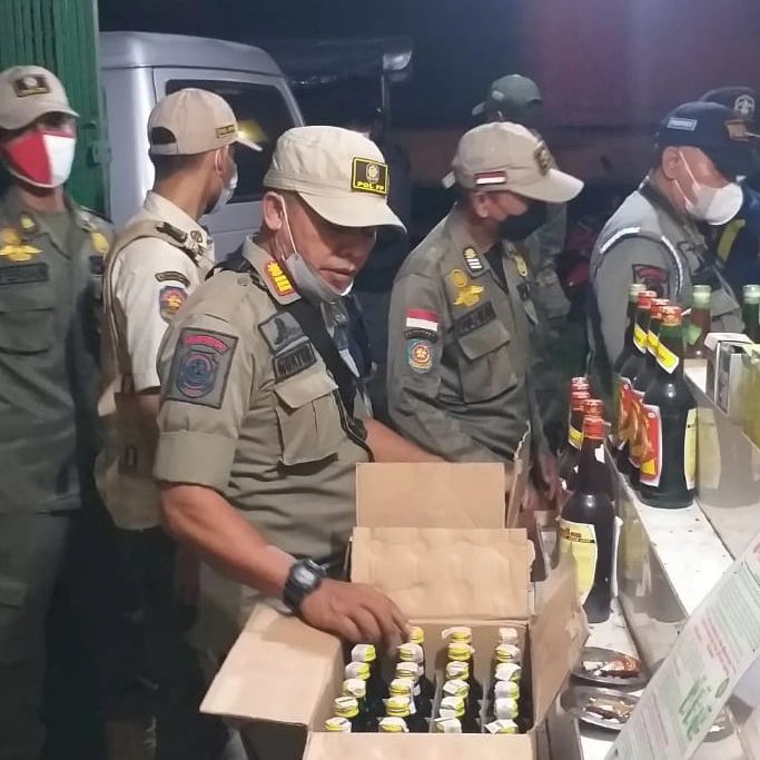 SATPOLPP Kota Cilegon Kembali melakukan kegiatan pengawasan peredaran Minuman Keras yang ada di wilayah Kota Cilegon