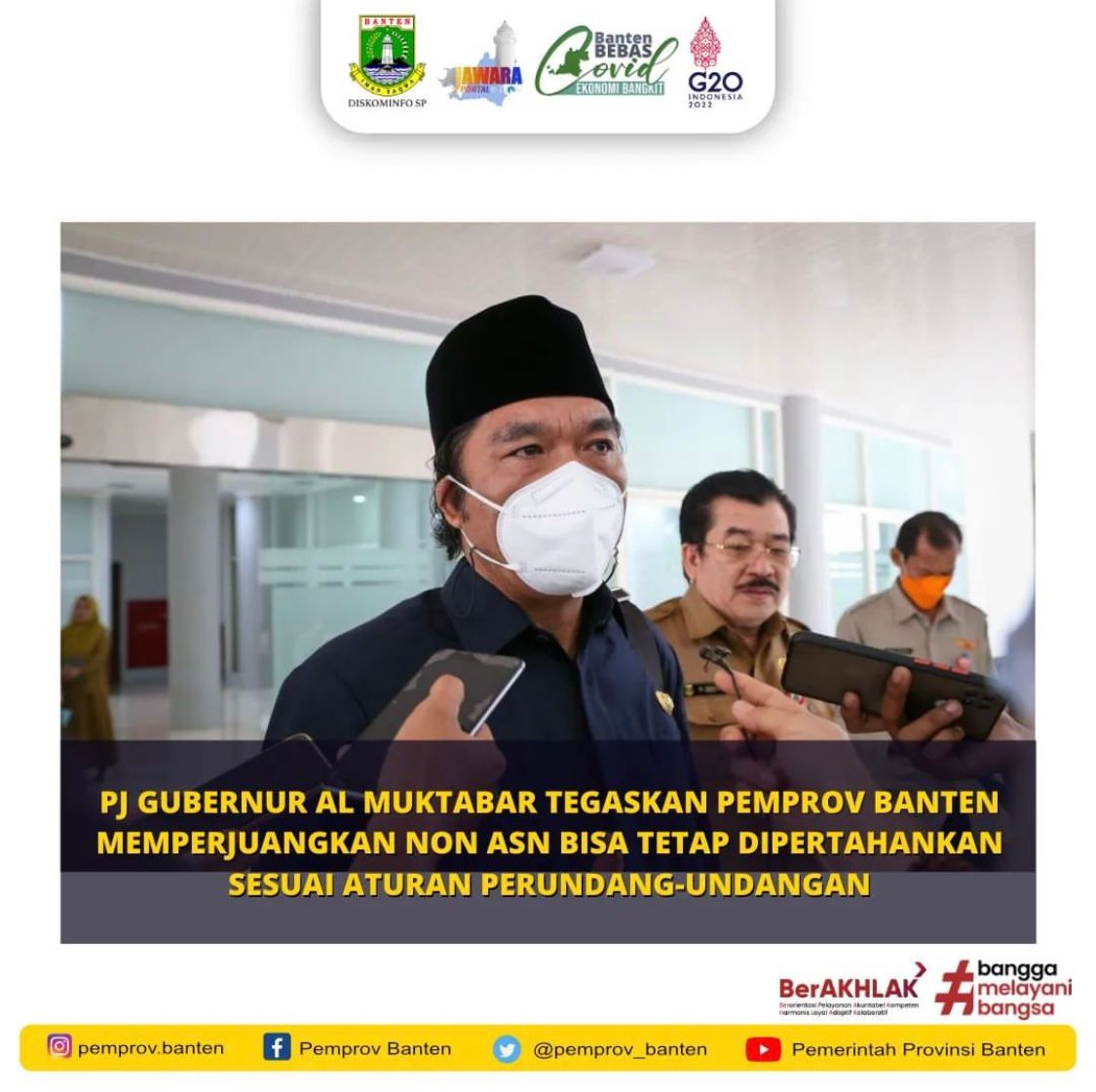 PJ GUBERNUR BANTEN TEGASKAN PEMPROV BANTEN MEMPERJUANGKAN NON ASN BISA TETAP DI PERTAHANKAN
