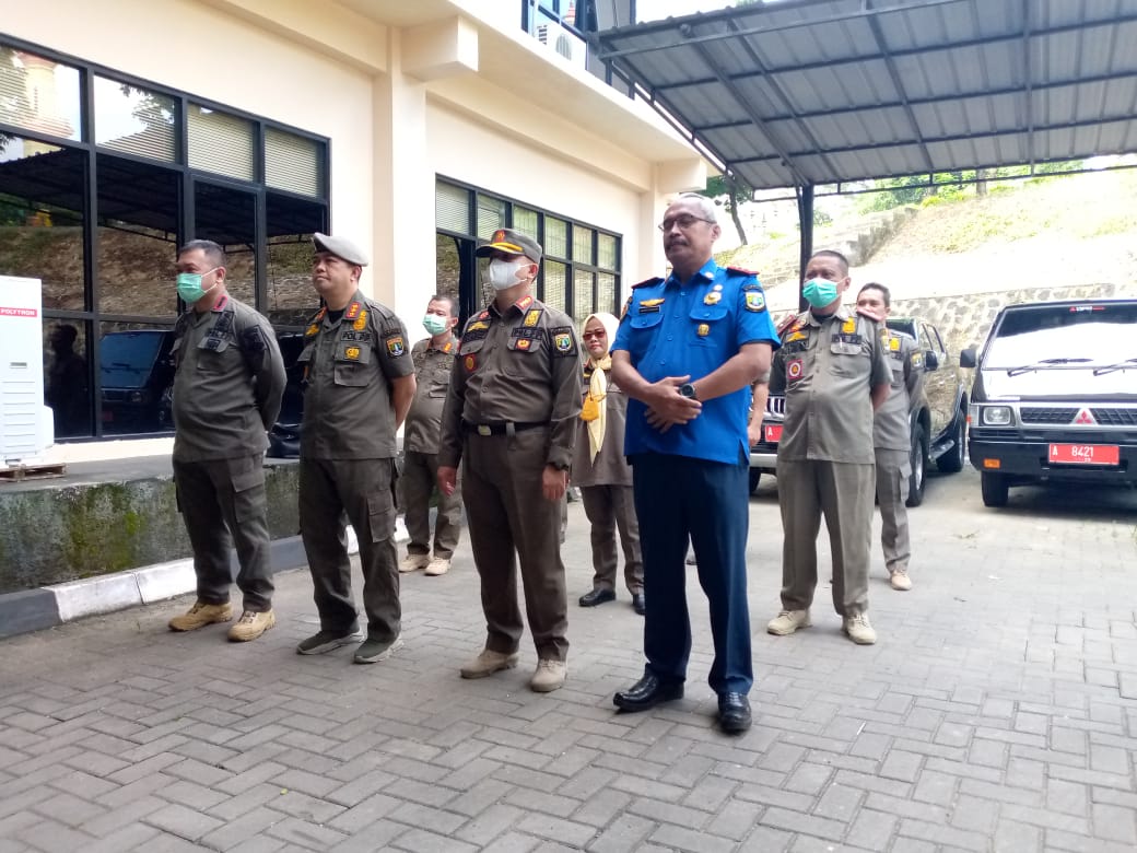 Giat Apel Pagi Lingkup Satuan Polisi Pamong Praja Provinsi Banten.