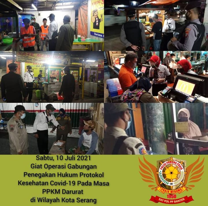 Patroli Operasi Gabungan Penegakan Hukum Protokol Kesehatan Covid-19