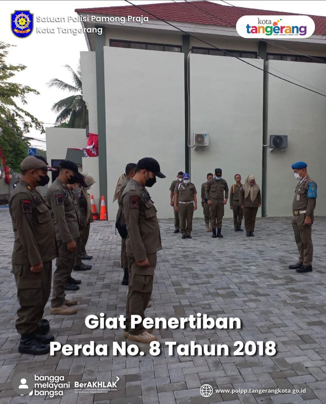 Satpol PP Kota Tangerang Melakukan Kegiatan Penertiban Perda No 8 Tahun 2018