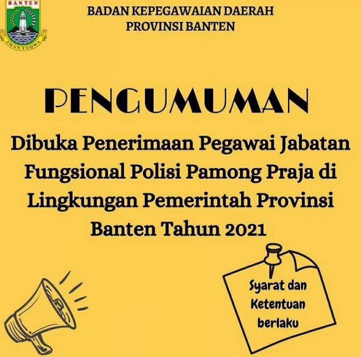 Informasi rekruitmen anggota Satpol PP Provinsi Banten