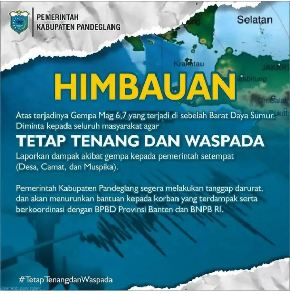 Himbauan Masyarakat agar tetap Tenang dan Waspada