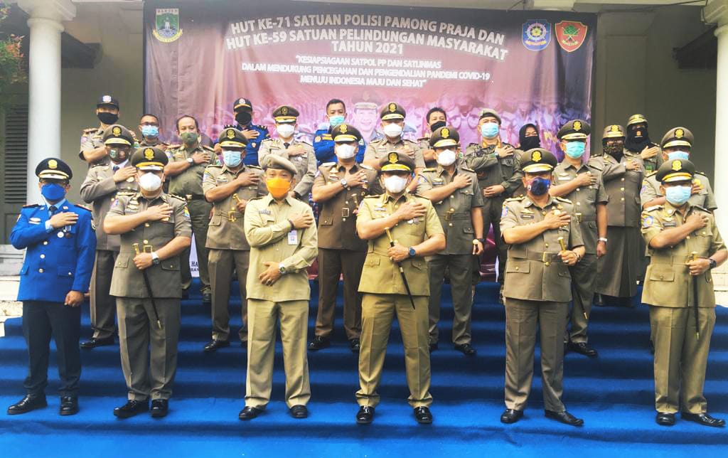 HUT Satpol PP 2021 Tingkat Provinsi Banten Dilakukan Secara Sederhana 