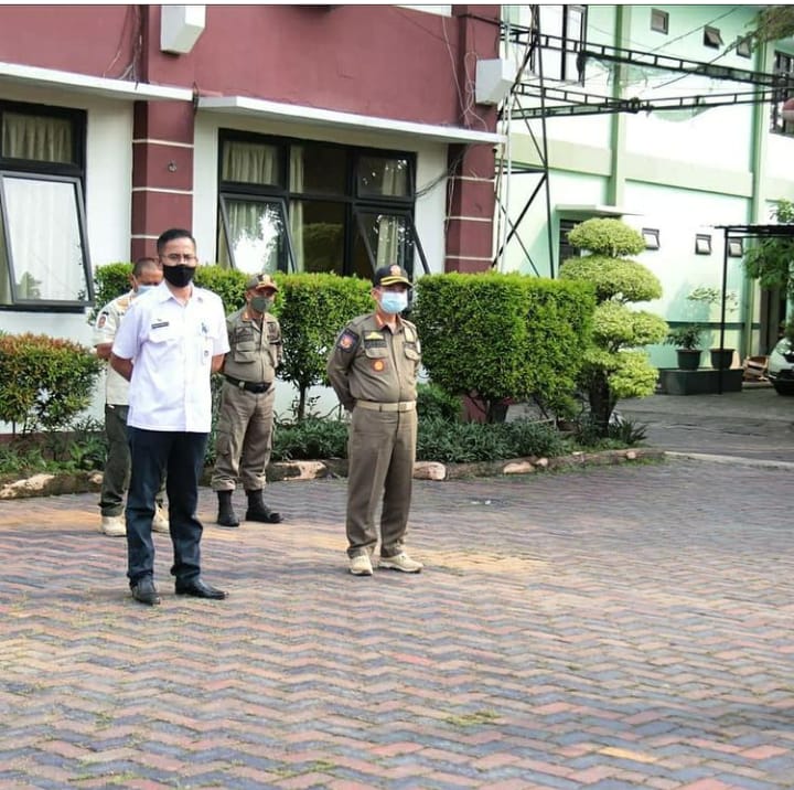 Penegakan Disiplin Protokol Kesehatan yang berlokasi di sepanjang jalan Ruko Poris Paradise Kecamatan Batuceper