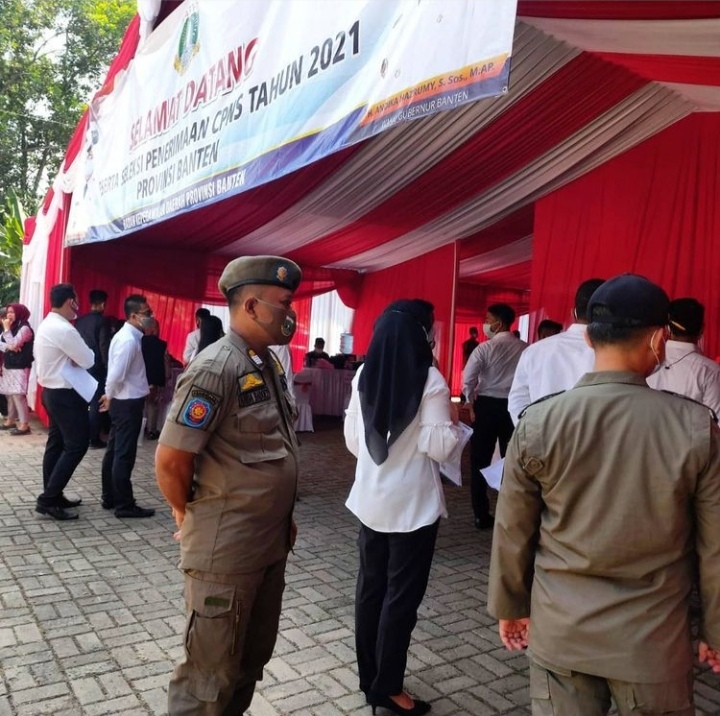 Pengamanan Tes Seleksi CPNS di BPSDM  Provinsi Banten