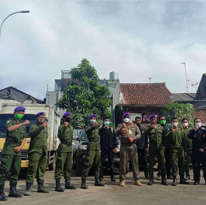 Resimen Mahasiswa (Menwa) Mahabanten turut serta dalam Operasi Gabungan Penegakan Hukum Protokol Kesehatan Covid-19