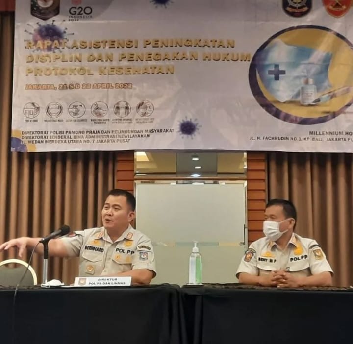 Rapat Asistensi Peningkatan DIsiplin Dan Penegakan Hukum Protokol Kesehatan