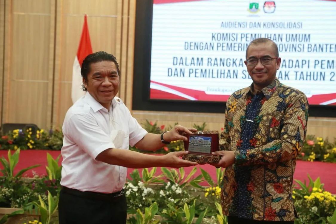 Penjabat (Pj) Gubernur Banten Al Muktabar tegaskan Pemerintah Provinsi Banten siap mensukseskan agenda Pemilu 2024