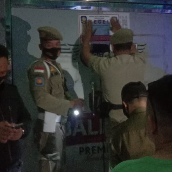 penyegelan 2 Tempat Hiburan Malam (THM) di Kota Cilegon