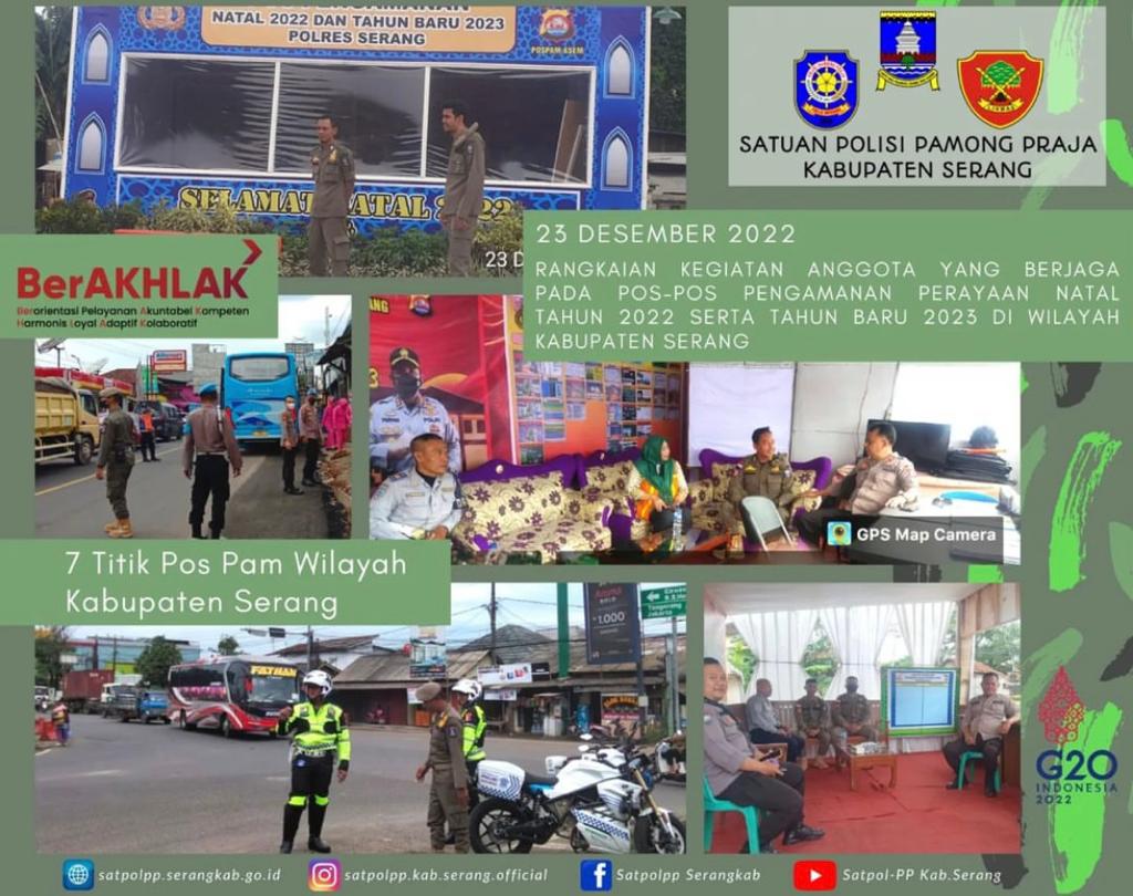 Rangkaian Kegiatan Anggota Satpol Pp Kab. Serang Dalam Rangka Pengamanan Natal Thn 2022 Dan Tahun Baru 2023 