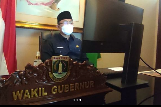 Wagub Banten Lapor ke Menteri Airlangga: Vaksinasi on The Track, Ekonomi Optimistis Pulih